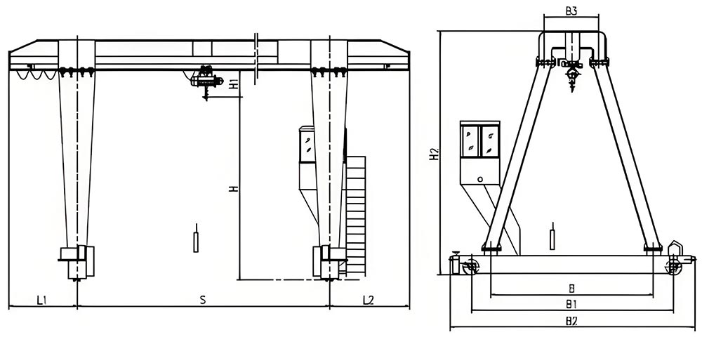 Однобалочный козловой кран