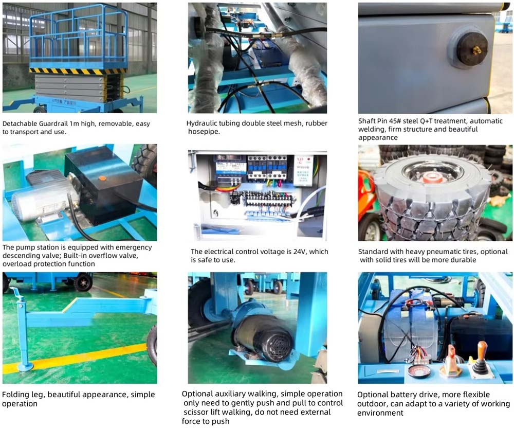 Детали электрической мобильной подъемной платформы