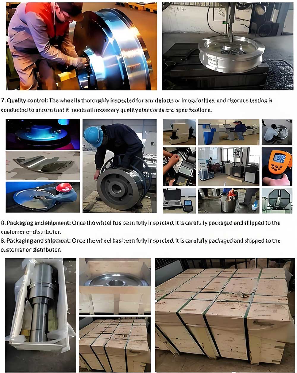 Детали кованого кранового колеса